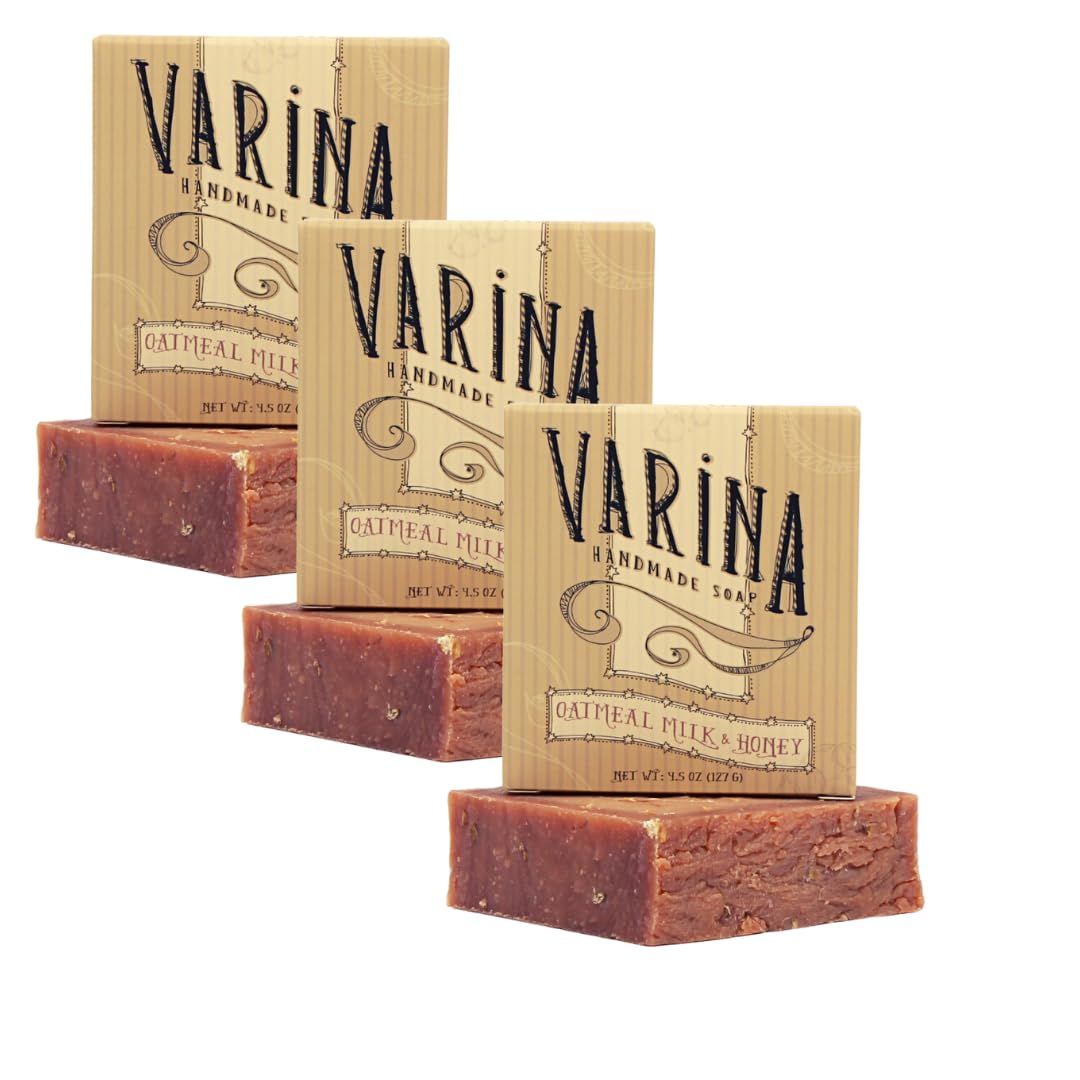 Natural Oatmeal Milk & Honey Bar Soap - Gentle Cleansing for Sensitive Skin