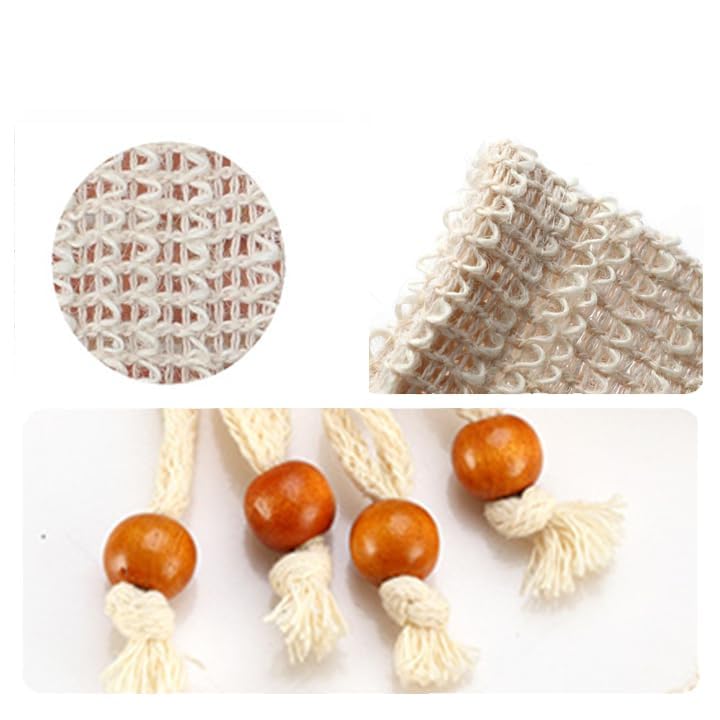 60 Pcs Natural Sisal Soap Saver Bag for Soap Bar