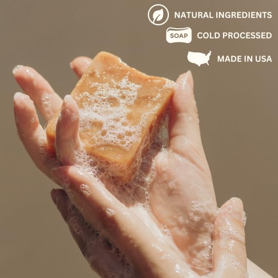 Natural Oatmeal Milk & Honey Bar Soap - Gentle Cleansing for Sensitive Skin