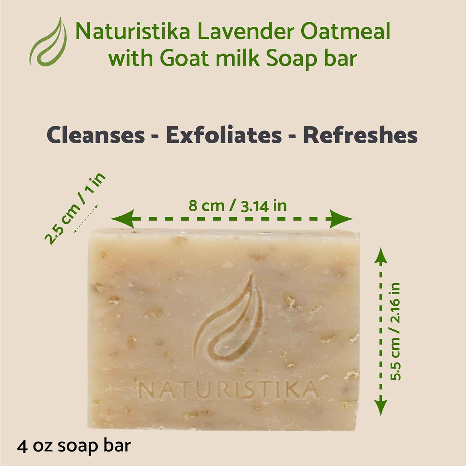 Lavender Oatmeal with Goat Milk Soap Bar (3 Pack)